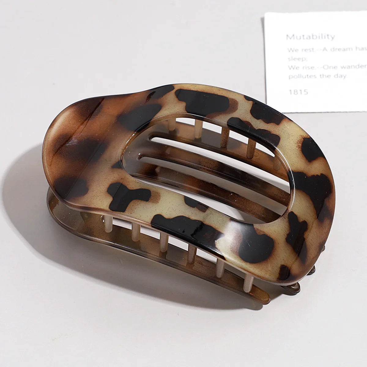 Fashion Oval Flat Hair Claw Clips for Women Matte Duckbill Clip Back-of-Head Bun Hair Accessories Simple Clip Hair Ornament