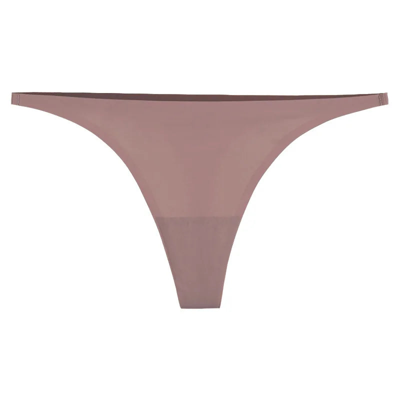 Seamless Panties Women Ice Silk Thongs Fashion Female Underwear Sexy Lingerie Sports Comfort G-Strings Invisible Pantys
