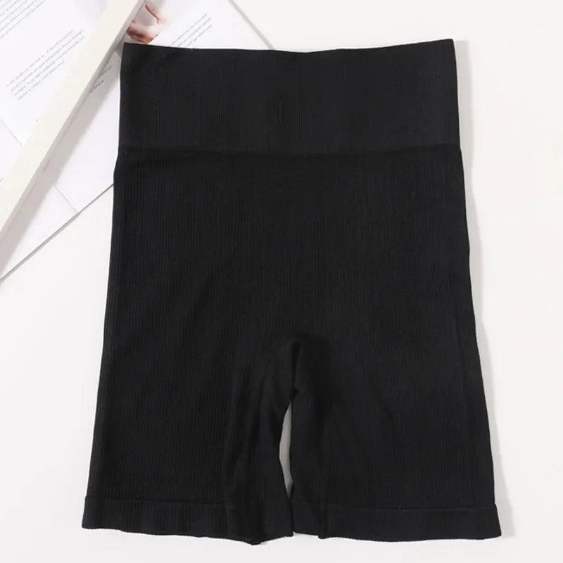 Seamless Shorts For Women Sports Safety Short Pants High Waist Panties Shorts Ribbed Hips Lift Underwear Female Underpants