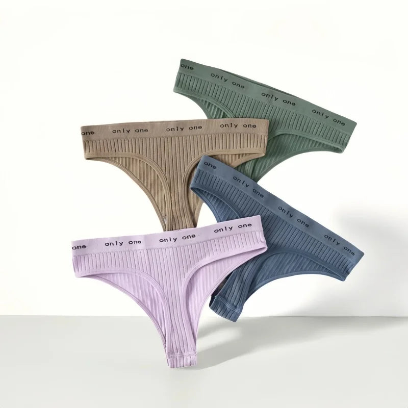 1PC Seamless G-String Panties Women's Underwear Female Underpants T-back Letter Belt Comfort Sexy Lingerie Shapewear Thongs