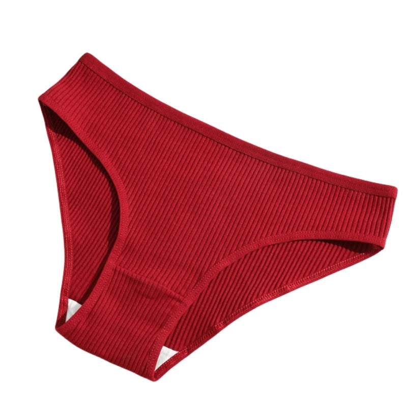 10Pcs/Set Cotton Briefs Breathable Panties Women Low Waist Briefs Sports Solid Color Seamless Underwear Female Underpants S-XXL