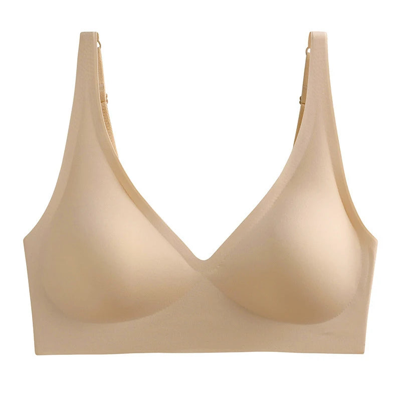 Push Up Seamless Bras For Women Non-wire Brassiere V-neck Sports Bralette Removable Padded Underwear Female Lingerie Intimates