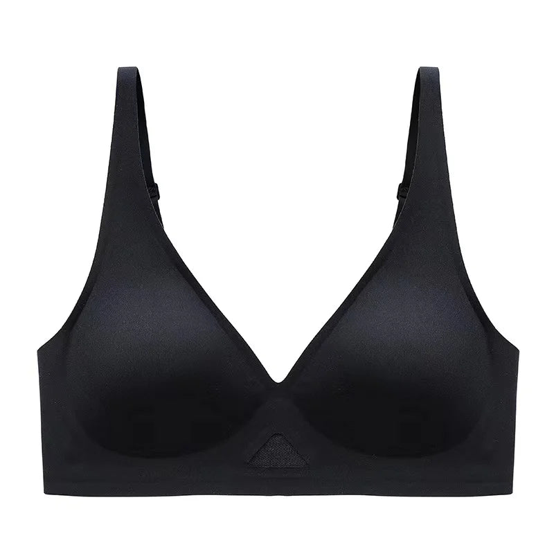 V-Neck Seamless Bras For Women Non-wire Push Up Bra With Pads U-back Brasiere Invisible Underwear Breathable Mesh Sexy Lingerie