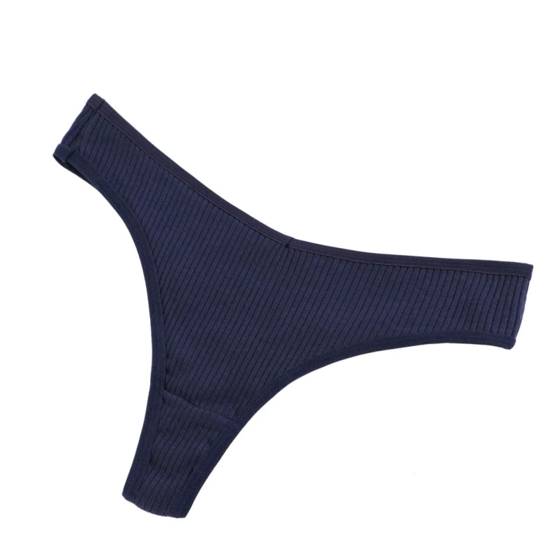 4Pcs/Set Women Cotton Panties Sexy V Waist Thongs M-XXL G-string Female Underpants Solid Color Comfortable Girls Lingerie