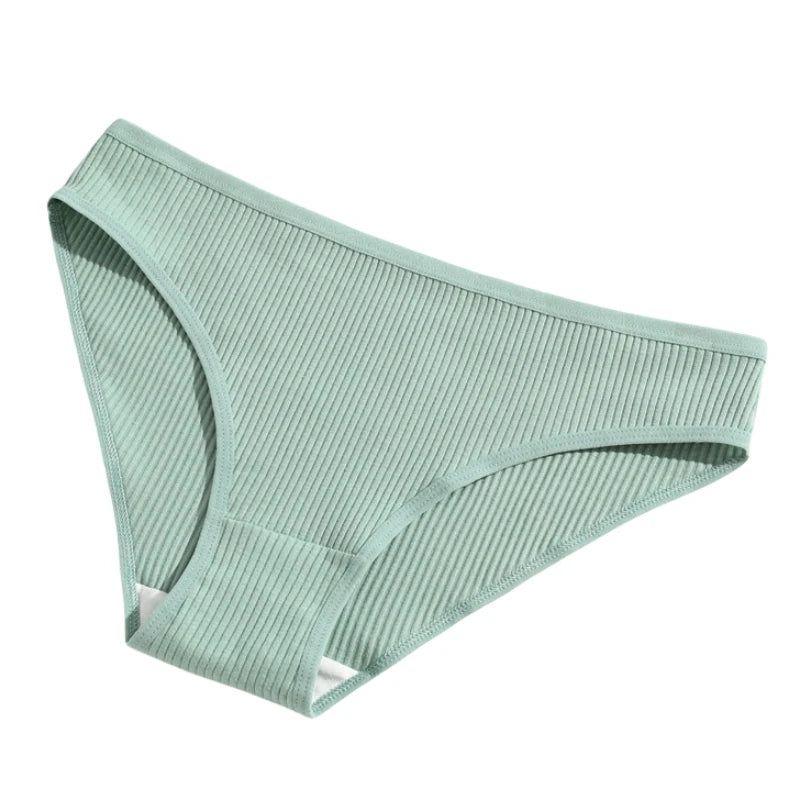 10Pcs/Set Cotton Briefs Breathable Panties Women Low Waist Briefs Sports Solid Color Seamless Underwear Female Underpants S-XXL