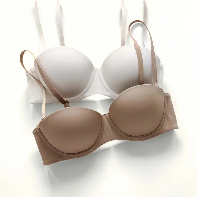 Push Up Bras For Women 1/2 Cup Underwear Padded Seamless Bra Comfort Invisible Brassiere Non-wire Fixed Cup Sexy Lingerie