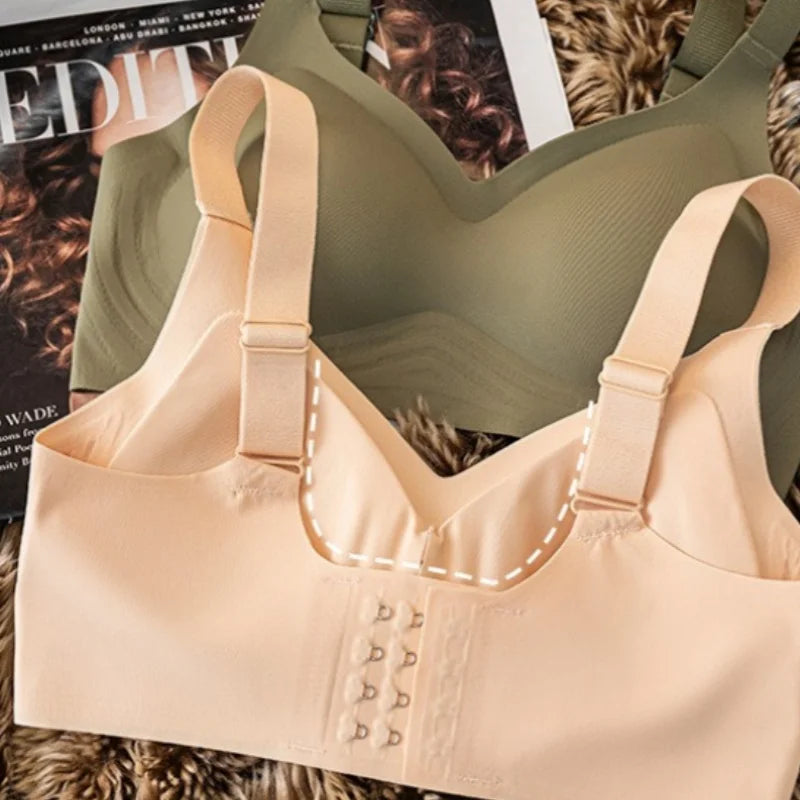 Push-Up Seamless Bra For Women Comfort Padded Bra Non-wire Underwear Adjust Wide Straps Sexy Lingerie Female Intimates M-3XL