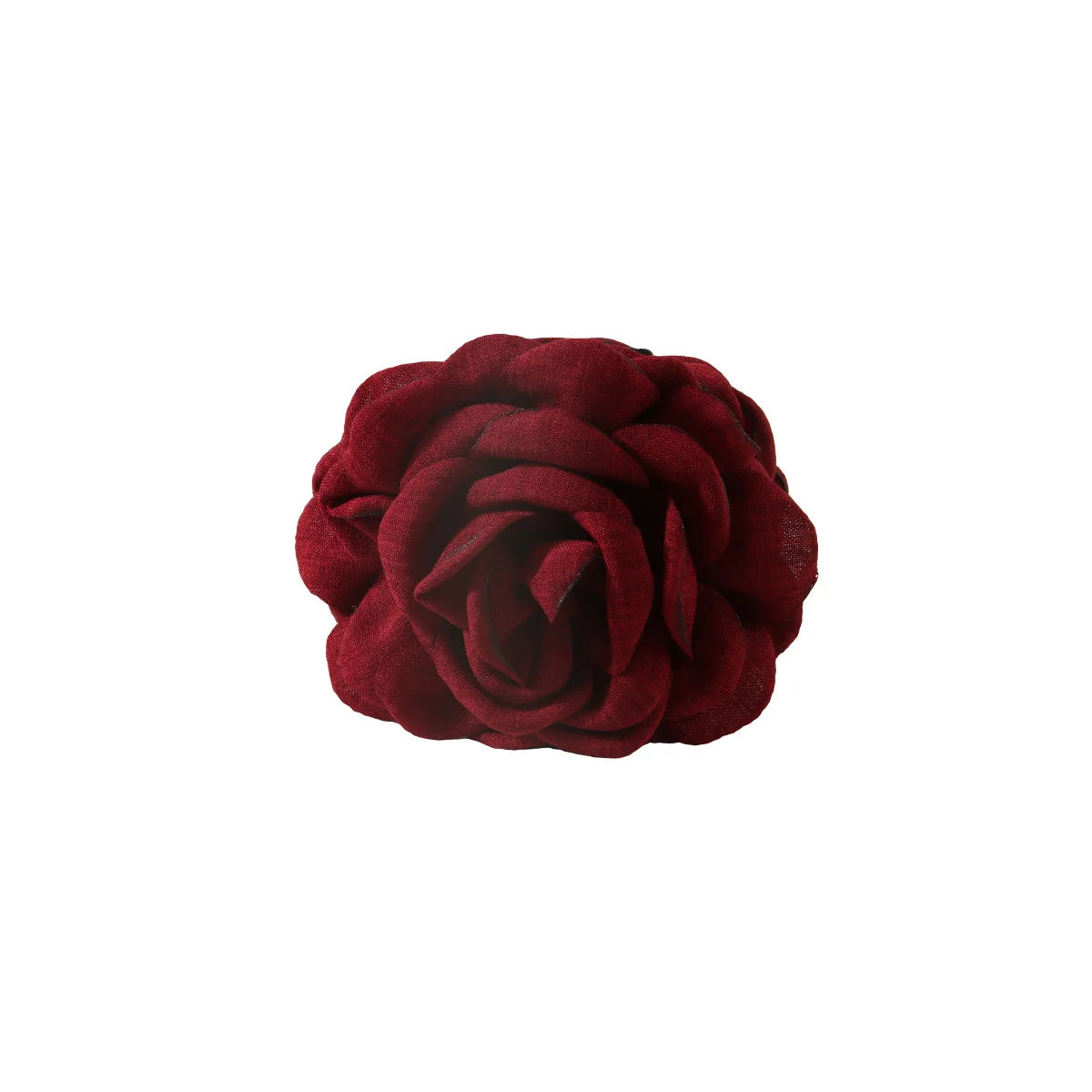 New French Camellia Flower Solid Color Satin Hair Claw Clip for Girls Elegant and Romantic Hairpin Clip Hair Accessories