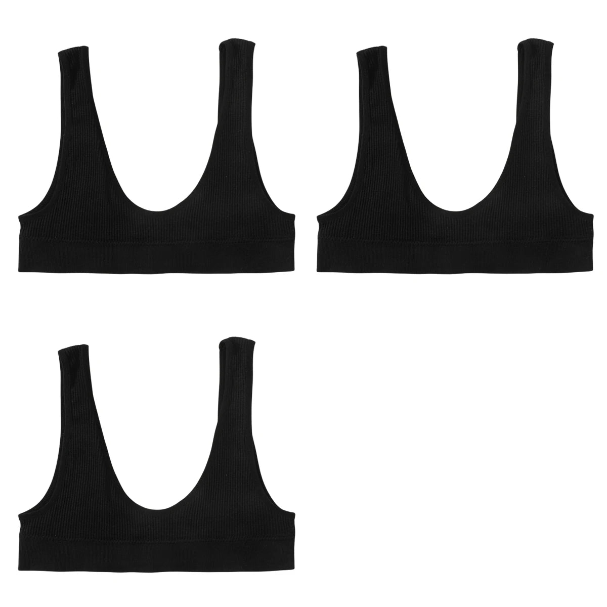 3Pcs/Set Seamless Bras For Women Push Up U Shape Bra Nonwire Underwear Female Sexy Lingerie Sport Bra Tops Comfort Intimates