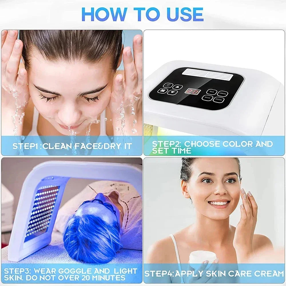 7 Color LED Photon Machine Threapy Face&Body Mask Machine Salon Home Use Rejuvenation Acne SPA Home Use Skin Care anti-wrinkle