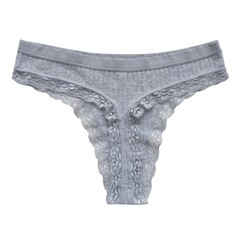 1Pc Cotton Panties Women G-string Female Underpants Lace Pantys Sexy Lingerie M-XL Panties Soft Seamless Underwear Intimates