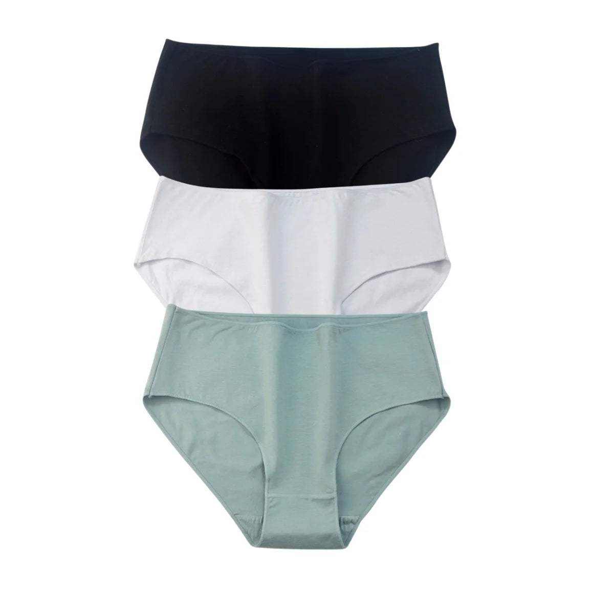 3Pcs/Set Cotton Panties Women High Waist Briefs Breathable Comfort Underwear Female Underpants Solid Color Intimates M-2XL Panty