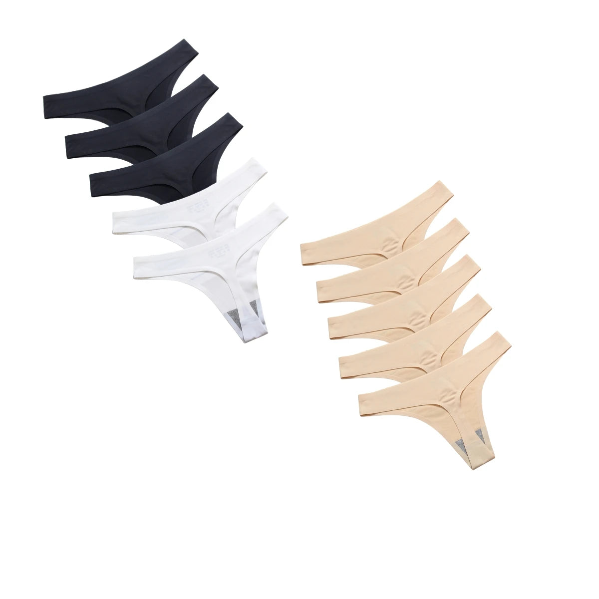 10Pcs/Set Panties G-string Women Seamless Ice Silk Underwear Female Bikini Lingerie Soft Sports Thongs Low Waist Pantys