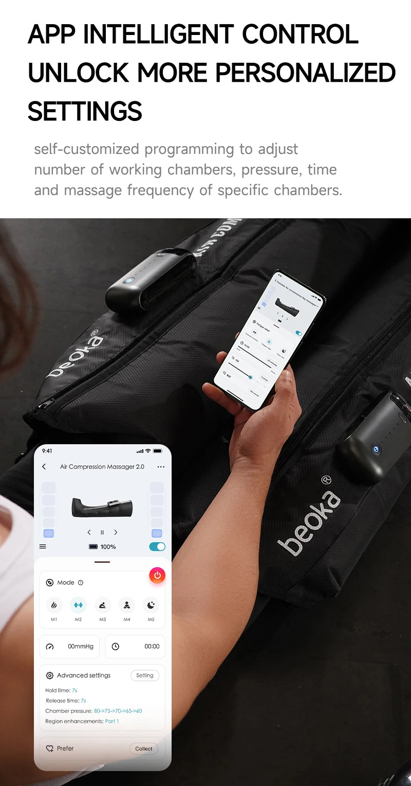 Beoka air Compressor Massage Leg for Circulation and Relaxation Massage Legs Circulation Leg Compression Boots Therapy Massager