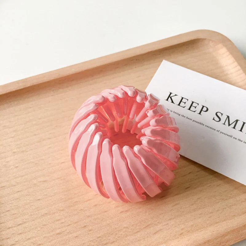 Fashion Women Bun Hair Claw Horsetail Buckle Hair Clip Bird Nest Expanding Hair Accessories Female Ponytail Hair Accessories