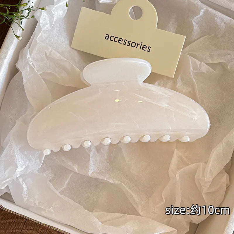 Korean Hawaiian Flower Crab Hair Clips Female Fashion Plastic Shark Hair Claw Hairpin Barrettes For Girls Beach Hair Accessories