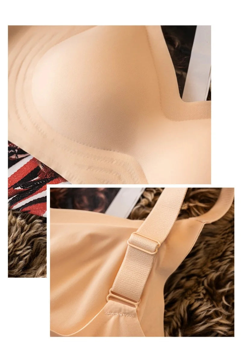 Push-Up Seamless Bra For Women Comfort Padded Bra Non-wire Underwear Adjust Wide Straps Sexy Lingerie Female Intimates M-3XL