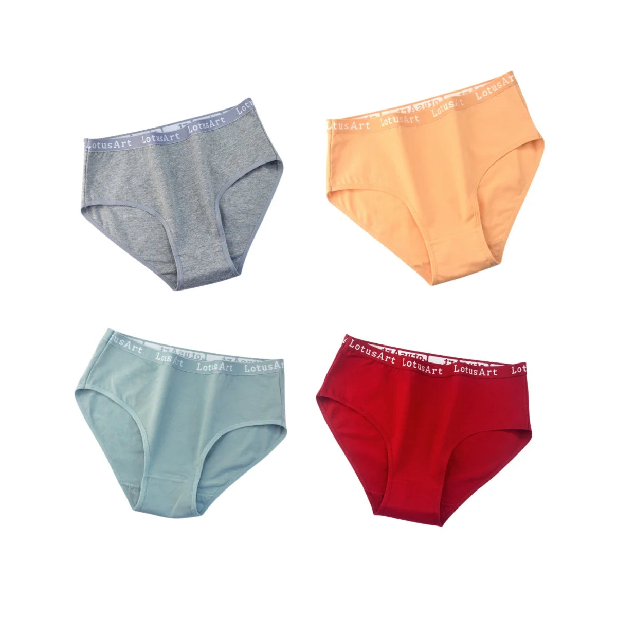 4Pcs/Set Cotton Letter Belt Panties Women's Underwear Sexy Low Waist Briefs Female Stretch Comfortable Breathable Lingerie
