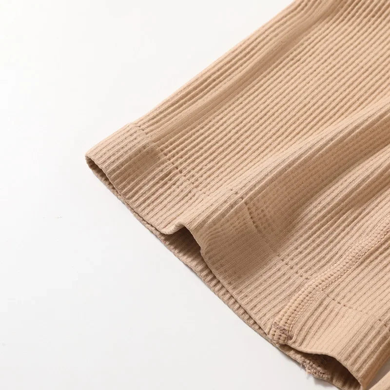 Seamless Shorts For Women Sports Safety Short Pants High Waist Panties Shorts Ribbed Hips Lift Underwear Female Underpants