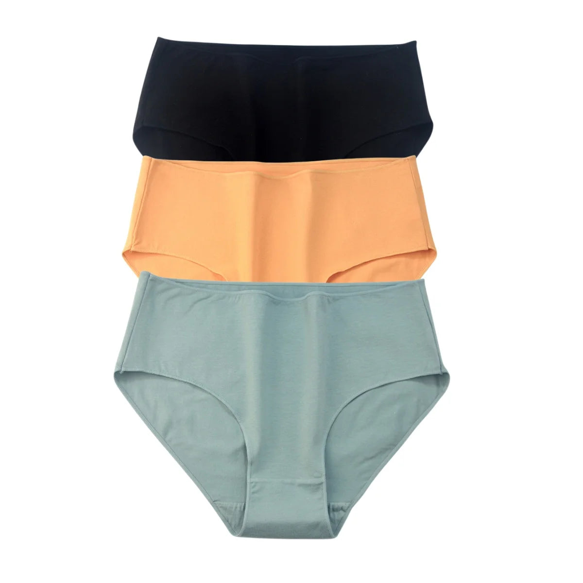 3Pcs/Set Cotton Panties Women High Waist Briefs Breathable Comfort Underwear Female Underpants Solid Color Intimates M-2XL Panty