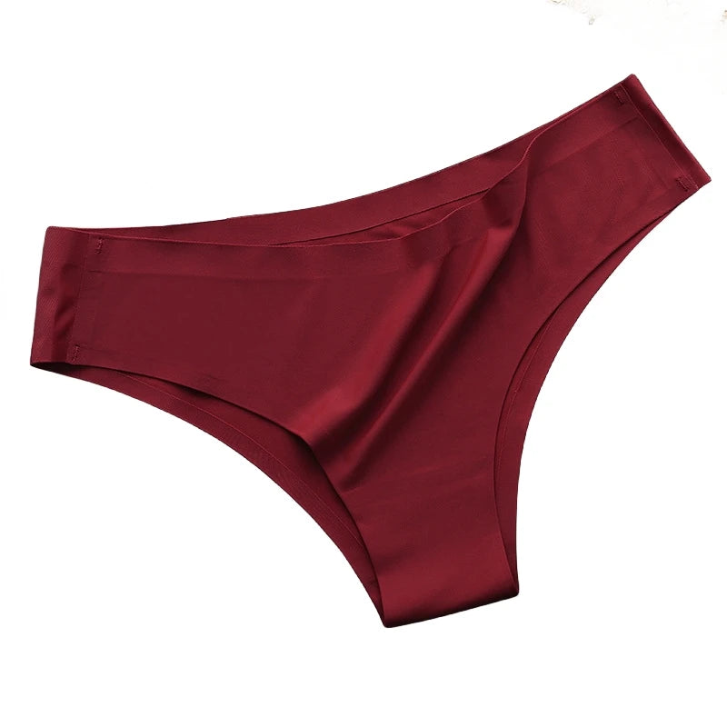 1Pc Women Ice Silk Panty Brazilian Panties Low Waist Briefs Seamless Underwear Ultra-thin Underpants Female Sexy Lingerie