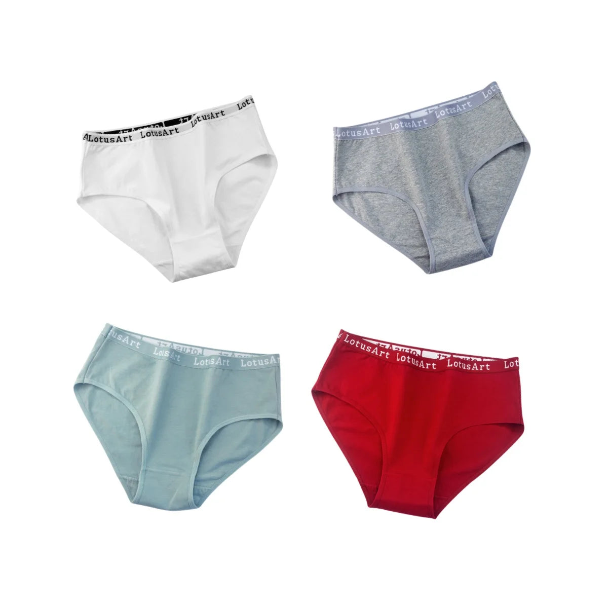 4Pcs/Set Cotton Letter Belt Panties Women's Underwear Sexy Low Waist Briefs Female Stretch Comfortable Breathable Lingerie