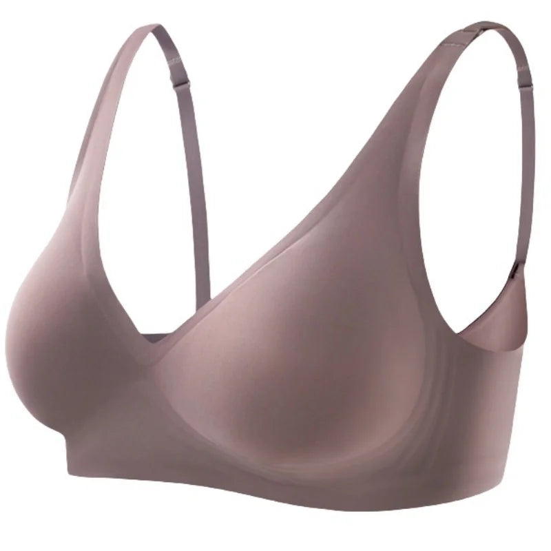 Push Up Seamless Bras For Women Non-wire Brassiere V-neck Sports Bralette Removable Padded Underwear Female Lingerie Intimates