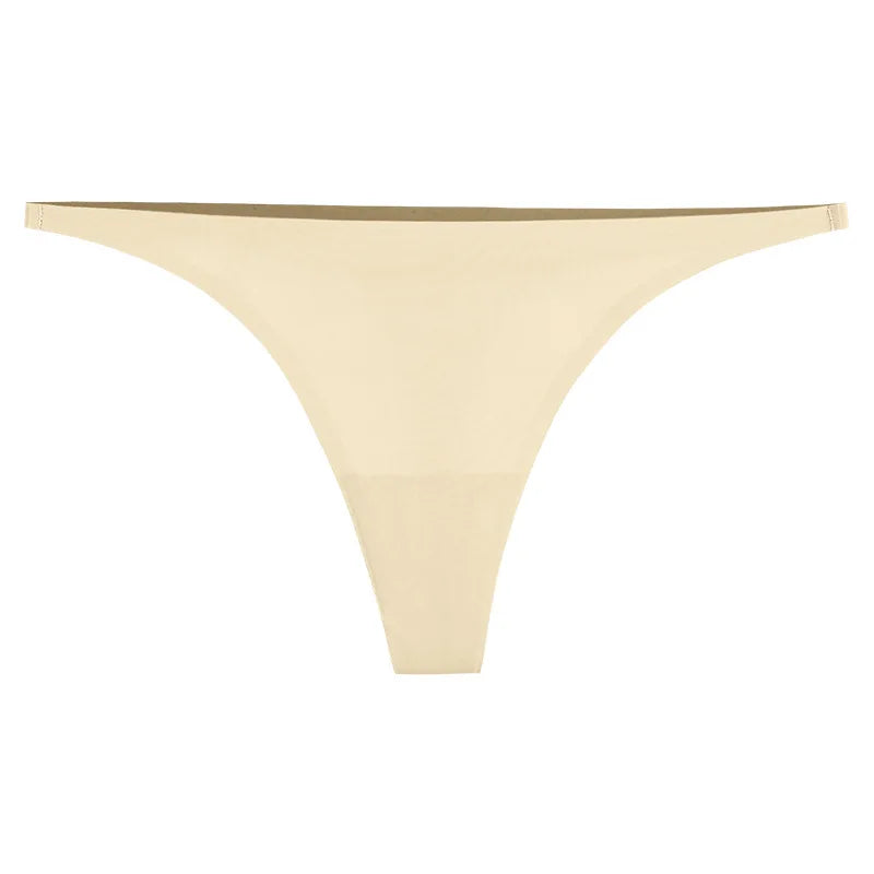 Seamless Panties Women Ice Silk Thongs Fashion Female Underwear Sexy Lingerie Sports Comfort G-Strings Invisible Pantys