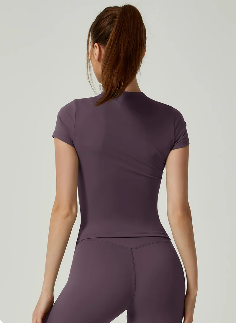 Women Yoga Top Seamless Sport T Shirts Fitness Clothes Short Sleeve Yoga Shirt Gym Top Running Active Wear