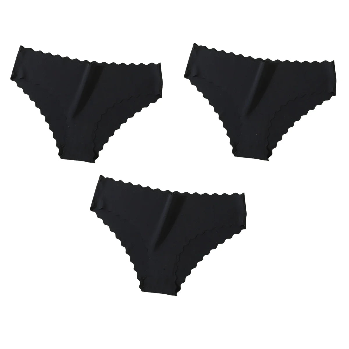 3Pcs/Set Ice Silk Panties Women Low Rise Briefs Female Underpants Glossy Invisible Underwear Sexy Lingerie XS-XL Bottoms Panties