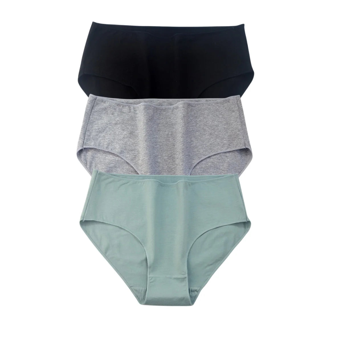 3Pcs/Set Cotton Panties Women High Waist Briefs Breathable Comfort Underwear Female Underpants Solid Color Intimates M-2XL Panty