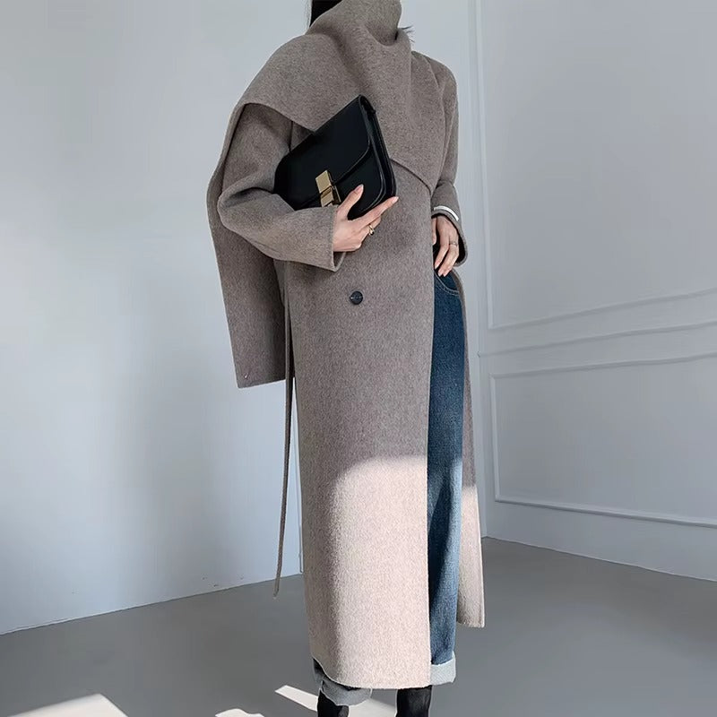 Autumn Winter Long Woolen Knitwear Sweater Custom Real Wool Knit Cardigans for Women