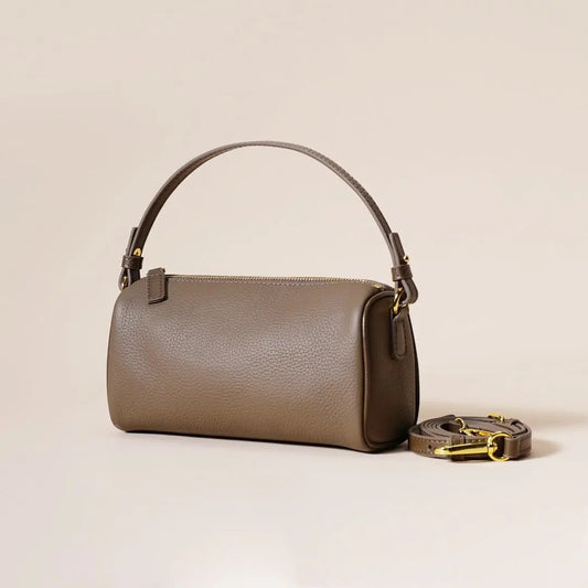 Women's Top-Grain Cowhide Genuine Leather Hand-held Crossbody Bag Elegant Underarm Style Chains Decoration New Trendy Versatile
