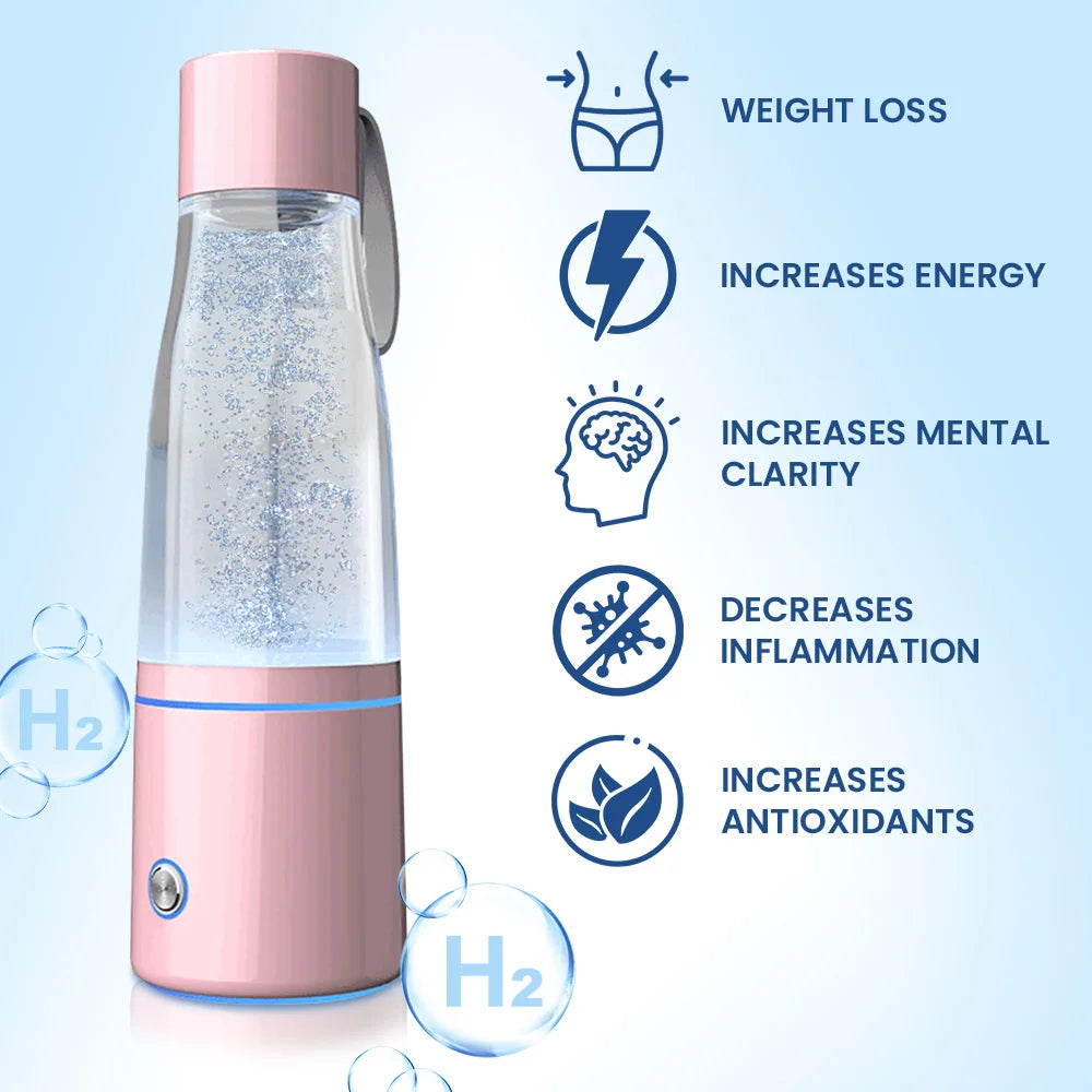 SPE PEM Tech Hydrogen Water Bottle Generator 5000ppb Hydrogen-rich Water Cup Portable Japan Hydrogen-rich Water Bottle 2025