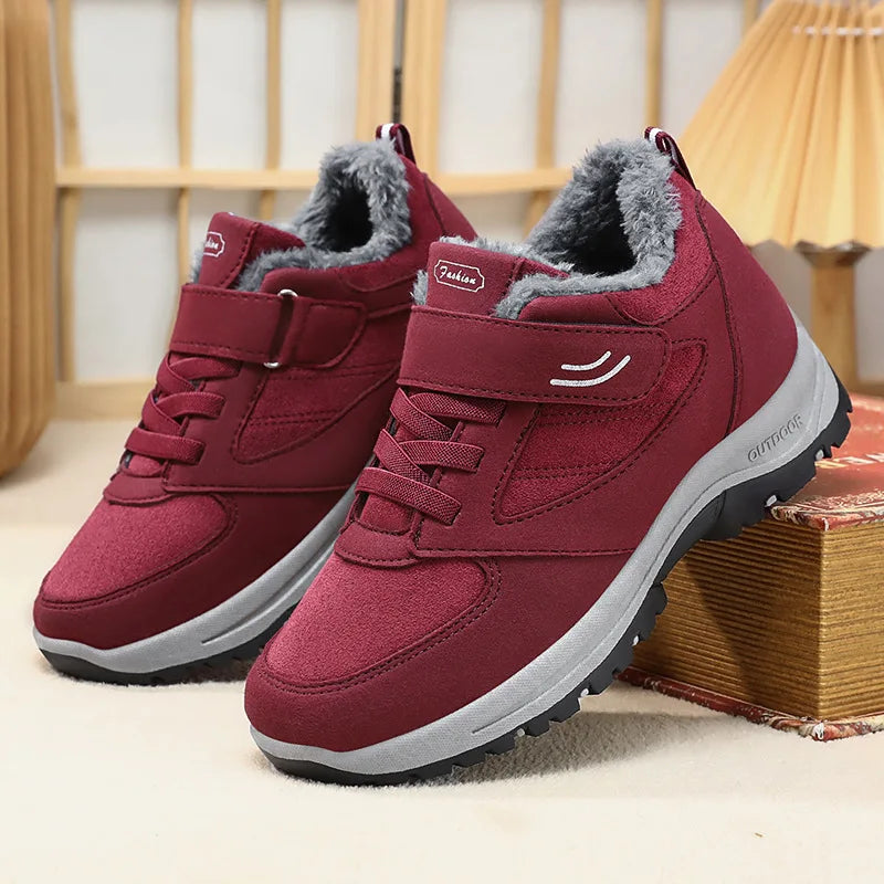 Shoes Women 2025 Couples Walking Warm Cotton Boots Factory Direct Casual Fleece-lined Plus Middle-aged Thick Snow Boots