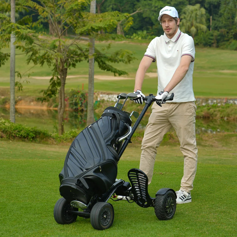 Eswing High Quality Mini Folding Golf Electric Trolley Foldable Push Cart Lightweight  Golf scooter For Sale