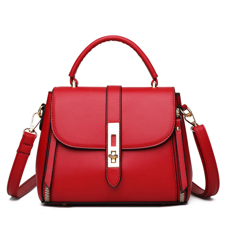 New Arrival Women Shoulders Bag Office Lady Soft PU Leather Handbag Retro Single-shoulder Bags Casual Messenger Bag