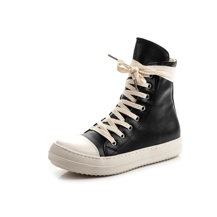 Unisex  Durable Zapatoa Dama  Canvas Platform Lace up Outdoor Footwear High Top Canvas Sneakers Women's Casual Shoes 2025