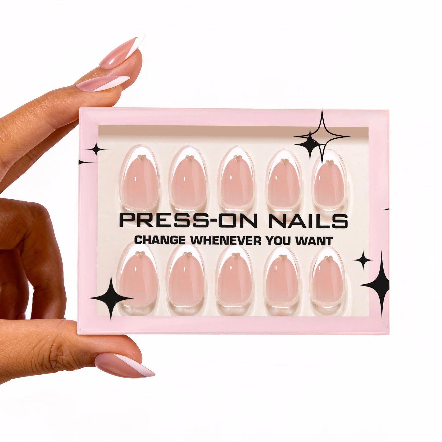 30pcs high quality press on nails fake nails moq 1 fake nails with their sticker glue press on nail storage case kawaii press on