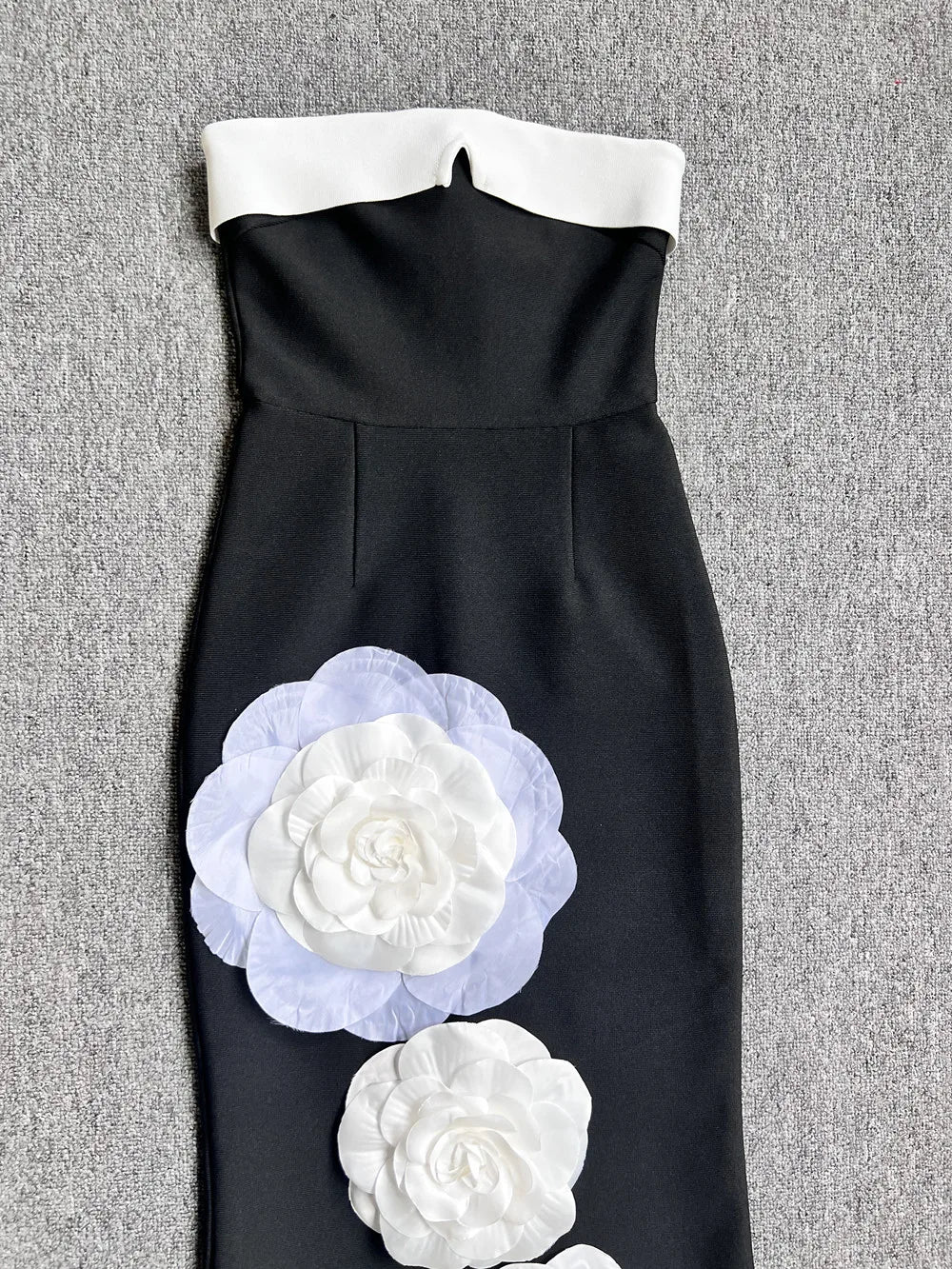 Sexy 3D Flower Halter Bandage Bodycon Gown Evening Dress Backless Long Women Formal Ruffles