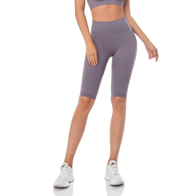 Seamless Fitness Women Yoga Shorts High Waist Workout Shorts Hip Push Up Yoga Running Shorts Sport Gym Leggings