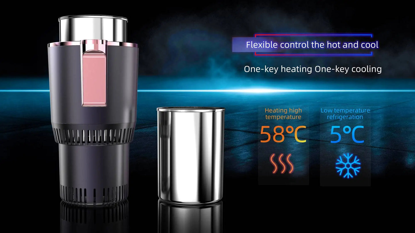 Smart Electronic Cooling Heating 750ml Cup with LED Display Rechargeable Battery Thermal Insulation for Travel Outdoor Use