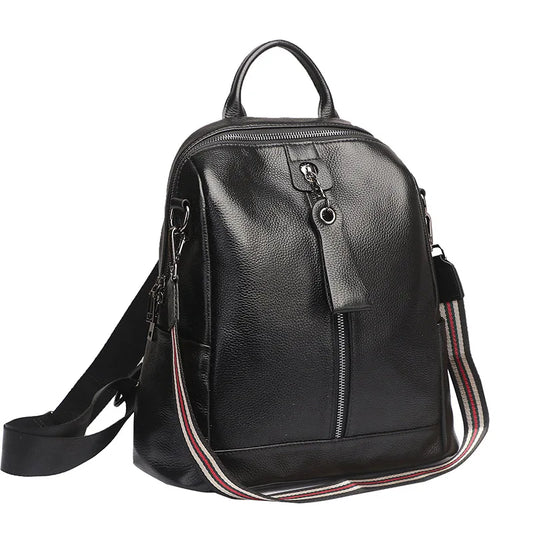 High Quality Girls Genuine Real Leather Backpack Casual Shoulder Bag  Full Grain Cowhide Luxury Handbag for Lady Girl Wholesale