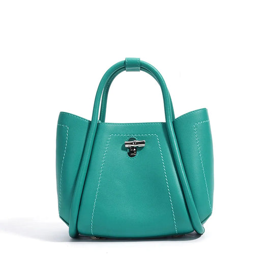 Custom New Design Genuine Cowhide Leather Shoulder Bag High Quality Tote Style Crossbody Handbag Vintage Style for Ladies