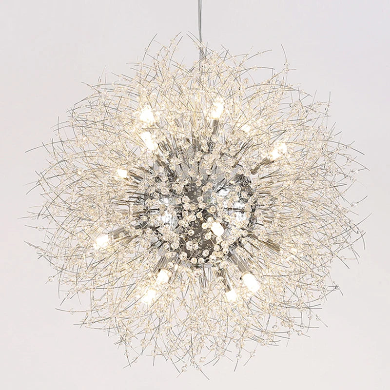 2026 Modern Crystal Dandelion Chandelier Lighting Pendant Lamp for Living Room Dining Room Home Decoration WF-P40GD Winfordo