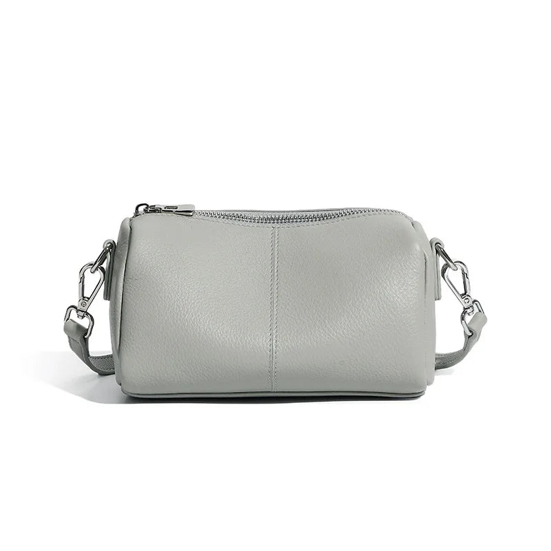 Latest Fashion Women Genuine Leather Cross Body Hand Bags for Ladies Cowhide Shoulder Bags Small Camera Purse Without Logo