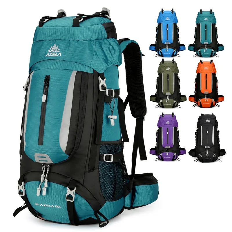 2026 New Simple Multi-functional 60L Waterproof Large Capacity Travel Bag Outdoor Sports Bag Hiking Bag