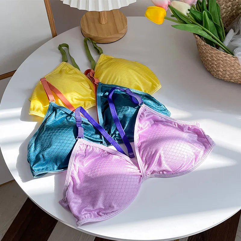 Women Push Up Bra Sexy Lingerie Bralette Wire free Bra Sexy Deep V neck Wireless Underwear Thin Seamless Bra Crossback Bra