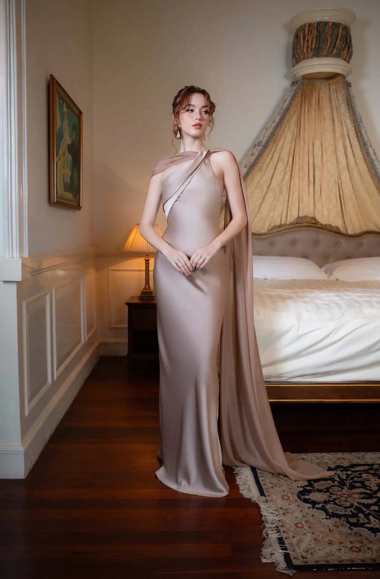 Sexy Satin Ribbon Party Dress Women Elegant Halter Backless Off Shoulder Sleeveless Female Dresses 2026 Summer Robe Gown