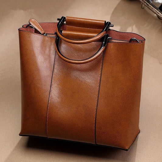 2025  Hot Sale  Luxury Genuine Leather Women Shoulder Bag Office Lady Phone Paid Umbrella Key Cosmetic